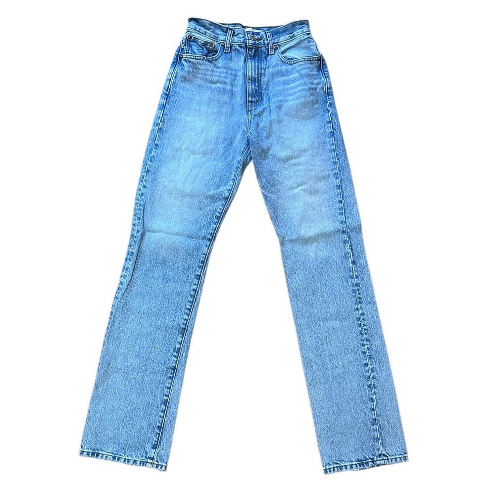 madewell the '90s straight jean mercer wash blue nm190 women size 23 - Picture 2 of 6